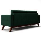Sofá 210cm 3 Lugares Sandero Veludo Verde