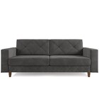 Sofá 210cm 3 Lugares Tinez M08 Veludo Grafite - Mpozenato