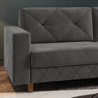 Sofá 210cm 3 Lugares Tinez M08 Veludo Grafite - Mpozenato