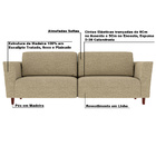 Sofá 210cm Decorativo Sala De Estar Franz Linho Bege G52 - Gr