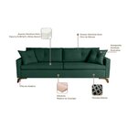 Sofá 210cm Pés Imbuia Viena  Verde