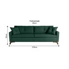 Sofá 210cm Pés Imbuia Viena  Verde