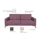 Sofá 210cm Pés Mel Henry  Rosa