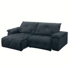 Sofá 210cm Retrátil E Reclinável 4 Lugares Texas Chumbo