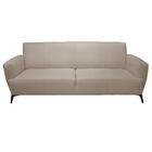 Sofá 215 Cm 3 Lugares Crystal T02 Couro Matte Nude