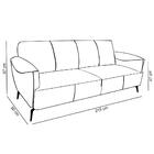Sofá 215 Cm 3 Lugares Crystal T02 Couro Matte Nude
