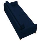 Sofá 220cm 3 Lugares Quebec M22 Veludo Azul Marinho - Mpozena