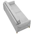 Sofá 220cm 3 Lugares Quebec M22 Veludo Cinza - Mpozenato