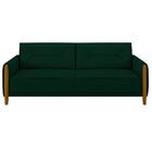 Sofá 220cm 3 Lugares Quebec M22 Veludo Verde - Mpozenato