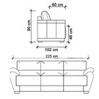 Sofá 225cm 3 Lugares Denver T02 Couro Marrom - Mpozenato