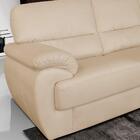 Sofá 225cm 3 Lugares Denver T02 Couro Matte Nude Mpozenato