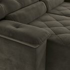 Sofá 230 Cm Retrátil E Reclinável Malta Chumbo Escuro