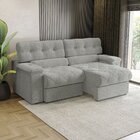 Sofá 230 Cm Retrátil E Reclinável Malta Cinza