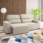 Sofá 230 Cm Retrátil E Reclinável Viero Eduarda 3 Ou Mais Lug