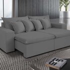 Sofá 230 Cm Retrátil Itaguaí Com Molas Bonnel 2 Lugares Grafi