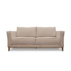 Sofá 230cm 3 Lugares Alicia Para Sala De Estar Linho  Rústico