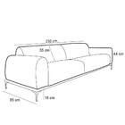 Sofá 230cm 3 Lugares Molino Veludo Marrom