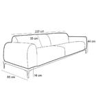 Sofá 230cm 3 Lugares Molino Veludo Marrom