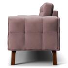 Sofá 230cm 3 Lugares Sandero Veludo Rosê