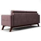 Sofá 230cm 3 Lugares Sandero Veludo Rosê