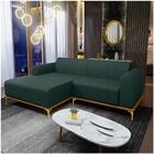 Sofá 230cm 4 Lugares Com Chaise Esquerdo Pés Gold Molino C-11