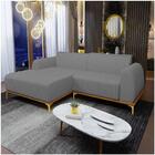 Sofá 230cm 4 Lugares Com Chaise Esquerdo Pés Gold Molino C-41