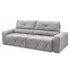 Sofá 230cm 4 Lugares Retratil E Reclinavel Houston Nevoa