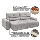 Sofá 230cm 4 Lugares Retratil E Reclinavel Houston Nevoa