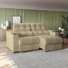 Sofá 230cm Com Porta Copos Retrátil E Reclinável Premier Bouc