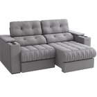 Sofá 230cm Com Porta Copos Retrátil E Reclinável Premier Sued