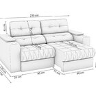 Sofá 230cm Com Porta Copos Retrátil E Reclinável Premier Sued