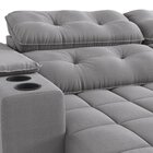 Sofá 230cm Com Porta Copos Retrátil E Reclinável Premier Sued