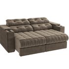 Sofá 230cm Com Porta Copos Retrátil E Reclinável Premier Velu