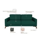 Sofá 230cm Pés Imbuia Henry  Verde