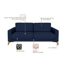 Sofá 230cm Pés Mel Henry  Azul