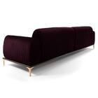 Sofá 245cm 4 Lugares Com Chaise Direito Pés Gold Molino B-292