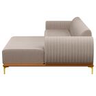 Sofá 245cm 4 Lugares Com Chaise Direito Pés Gold Molino C-107