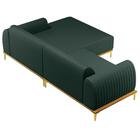 Sofá 245cm 4 Lugares Com Chaise Direito Pés Gold Molino C-117
