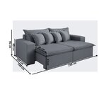 Sofá 250 Cm Retrátil Itaguaí Com Molas Bonnel 2 Lugares Grafi