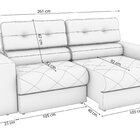 Sofá 260 Cm Retrátil E Reclinável Delta Cinza Claro