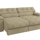 Sofá 260 Cm Retrátil E Reclinável Malta Bege