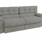 Sofá 260 Cm Retrátil E Reclinável Malta Cinza