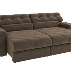 Sofá 260 Cm Retrátil E Reclinável Malta Marrom