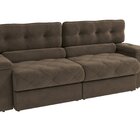 Sofá 260 Cm Retrátil E Reclinável Malta Marrom