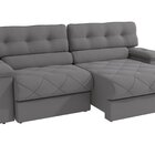 Sofá 260 Cm Retrátil E Reclinável Malta Titânio