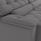 Sofá 260 Cm Retrátil E Reclinável Malta Titânio