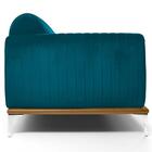 Sofá 260cm 4 Lugares Molino Veludo Turquesa
