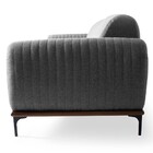 Sofá 260cm 4 Lugares Pés Preto Molino C-416 Linho Cinza - Domi