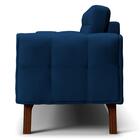 Sofá 260cm 4 Lugares Sandero Veludo Azul Marinho