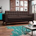 Sofá 260cm 4 Lugares Sandero Veludo Marrom